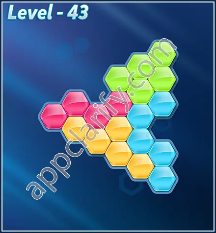 Block! Hexa Puzzle Rotate Rookie Level 43 Solution