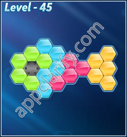 Block! Hexa Puzzle Rotate Rookie Level 45 Solution