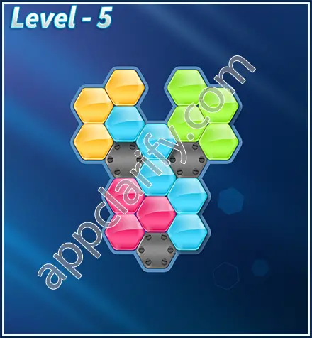 Block! Hexa Puzzle Rotate Rookie Level 5 Solution