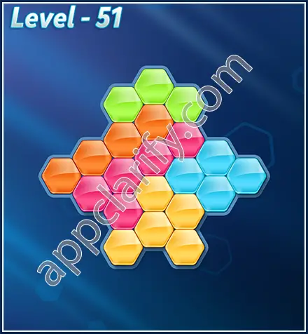 Block! Hexa Puzzle Rotate Rookie Level 51 Solution