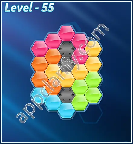 Block! Hexa Puzzle Rotate Rookie Level 55 Solution