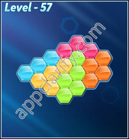 Block! Hexa Puzzle Rotate Rookie Level 57 Solution