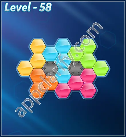 Block! Hexa Puzzle Rotate Rookie Level 58 Solution