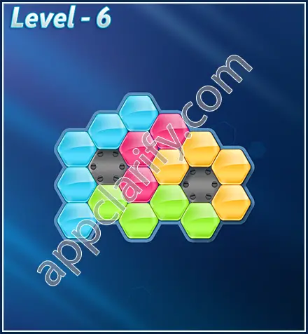 Block! Hexa Puzzle Rotate Rookie Level 6 Solution