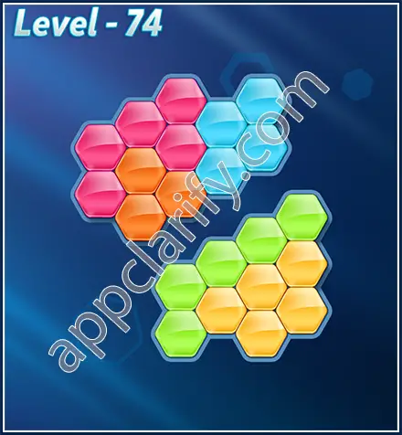 Block! Hexa Puzzle Rotate Rookie Level 74 Solution
