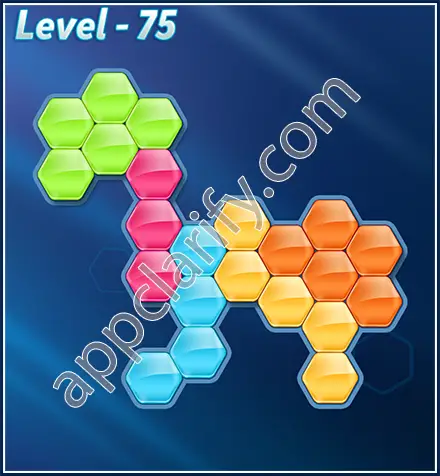 Block! Hexa Puzzle Rotate Rookie Level 75 Solution