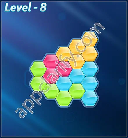 Block! Hexa Puzzle Rotate Rookie Level 8 Solution