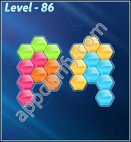 Block! Hexa Puzzle Rotate Rookie Level 86 Solution