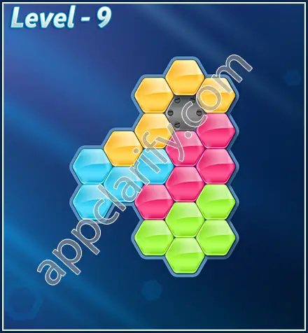 Block! Hexa Puzzle Rotate Rookie Level 9 Solution