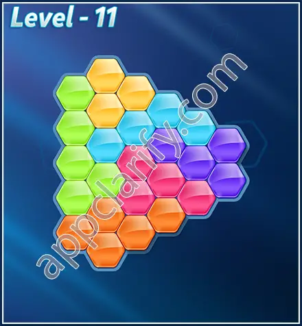 Block! Hexa Puzzle Rotate Semi-pro Level 11 Solution