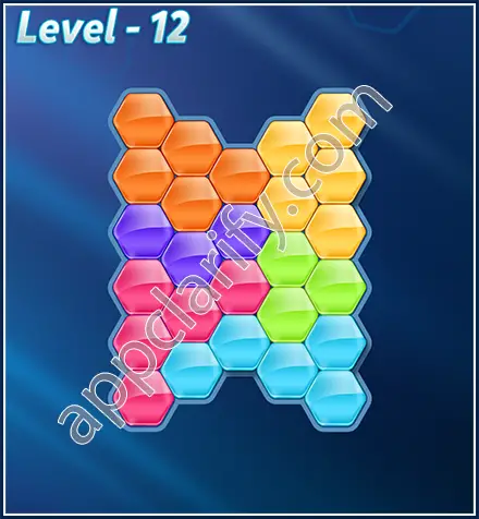 Block! Hexa Puzzle Rotate Semi-pro Level 12 Solution