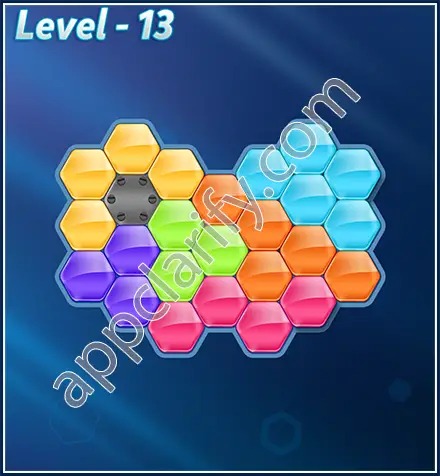 Block! Hexa Puzzle Rotate Semi-pro Level 13 Solution