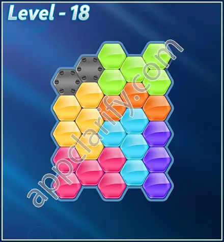 Block! Hexa Puzzle Rotate Semi-pro Level 18 Solution