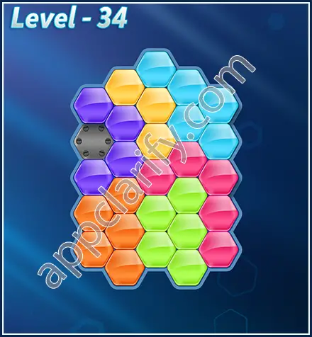 Block! Hexa Puzzle Rotate Semi-pro Level 34 Solution