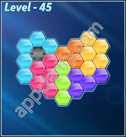 Block! Hexa Puzzle Rotate Semi-pro Level 45 Solution