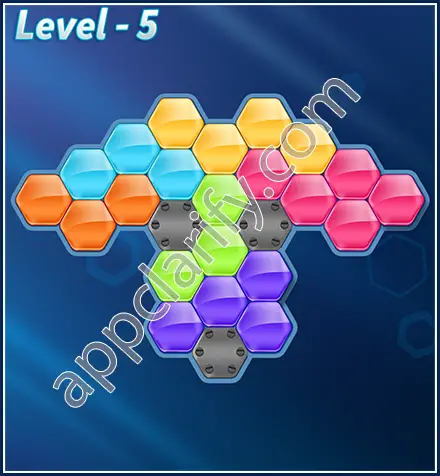 Block! Hexa Puzzle Rotate Semi-pro Level 5 Solution