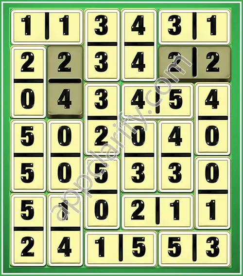 Dominosa Double-Genius Level 4-12 Solution