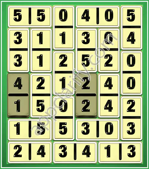 Dominosa Double-Genius Level 4-14 Solution