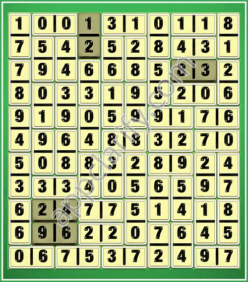 Dominosa King Of Pairs Level 5-120 Solution