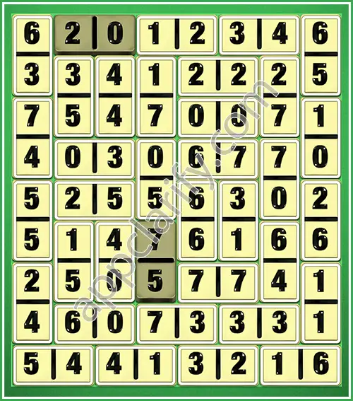 Dominosa King Of Pairs Level 5-37 Solution