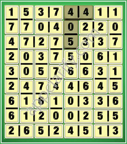 Dominosa King Of Pairs Level 5-42 Solution