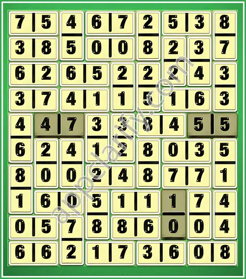 Dominosa King Of Pairs Level 5-52 Solution