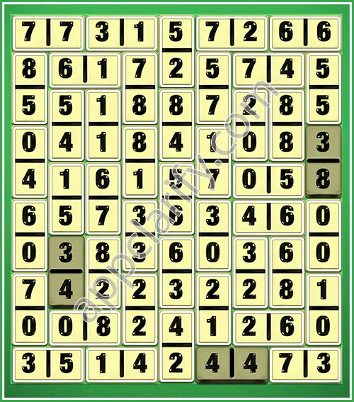Dominosa King Of Pairs Level 5-54 Solution