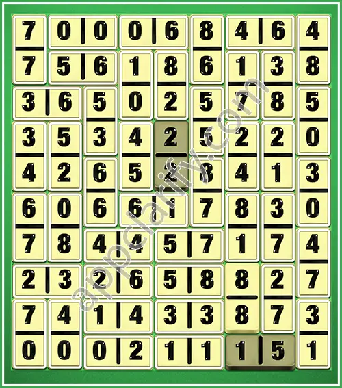 Dominosa King Of Pairs Level 5-58 Solution