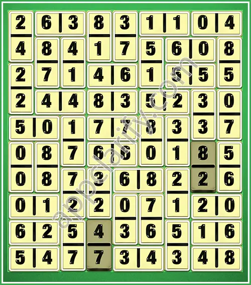 Dominosa King Of Pairs Level 5-62 Solution