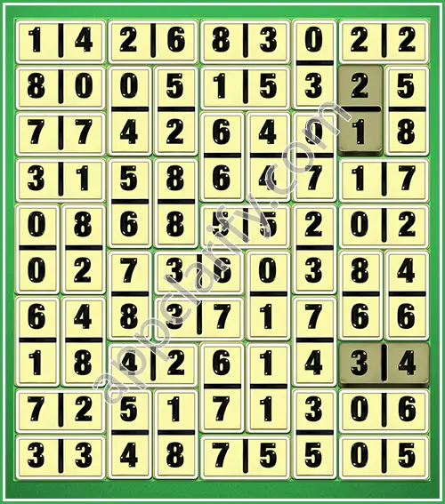 Dominosa King Of Pairs Level 5-64 Solution