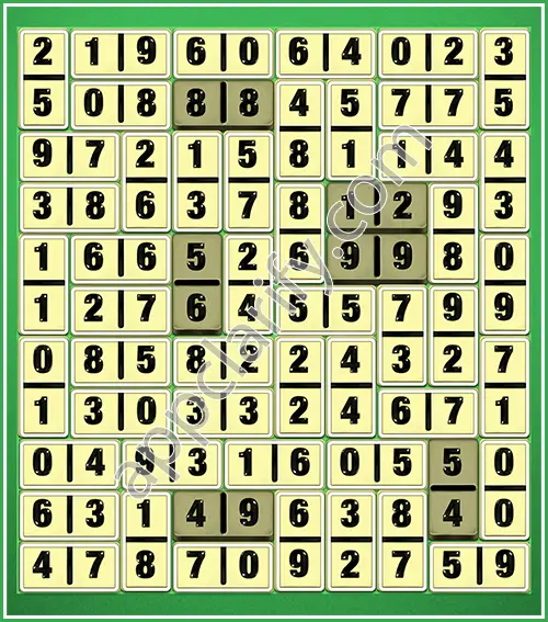 Dominosa King Of Pairs Level 5-74 Solution