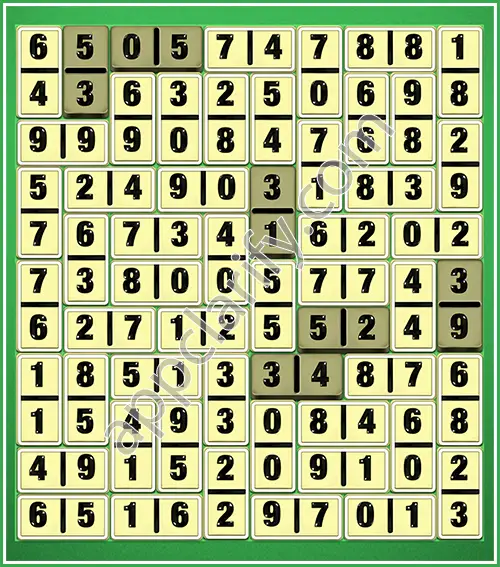 Dominosa King Of Pairs Level 5-85 Solution