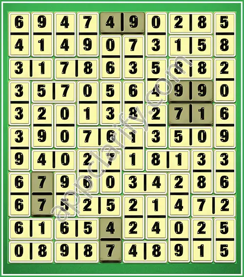 Dominosa King Of Pairs Level 5-95 Solution