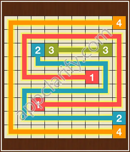 Number Link Puzzling Lines Level 16 Solution