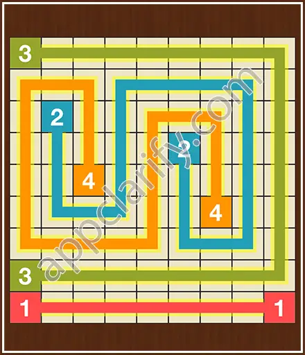 Number Link Puzzling Lines Level 17 Solution