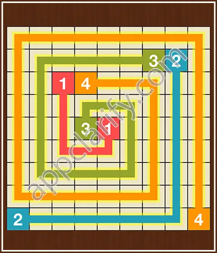 Number Link Puzzling Lines Level 44 Solution