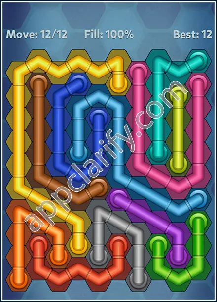 Pipe Lines: Hexa Rainbow 3 Level 107 Solution