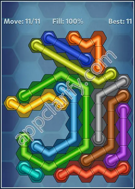 Pipe Lines: Hexa Rainbow 3 Level 11 Solution