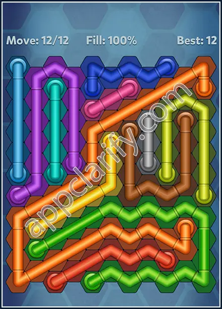 Pipe Lines: Hexa Rainbow 3 Level 12 Solution