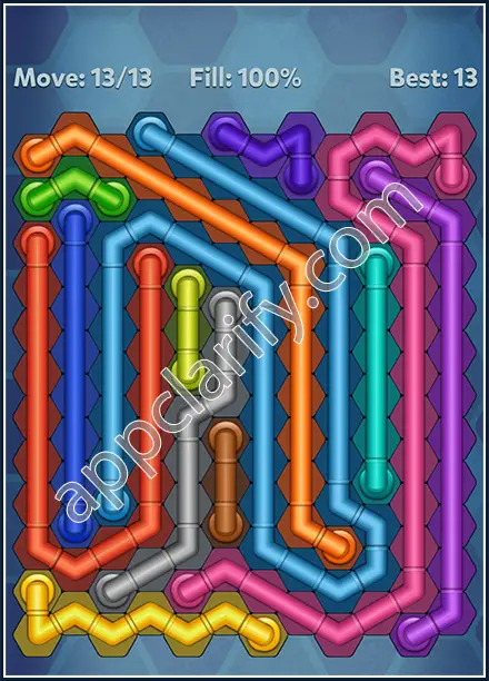 Pipe Lines: Hexa Rainbow 3 Level 37 Solution