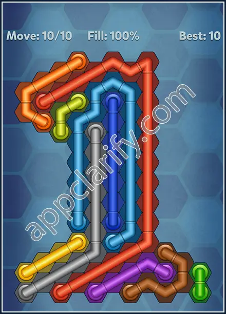 Pipe Lines: Hexa Rainbow 3 Level 5 Solution
