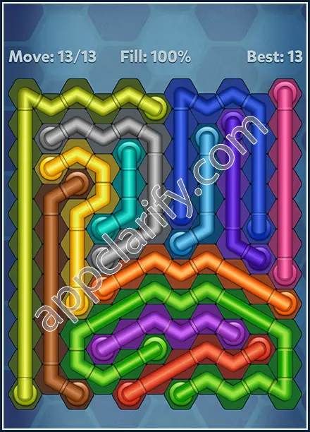 Pipe Lines: Hexa Rainbow 3 Level 6 Solution