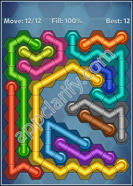 Pipe Lines: Hexa Rainbow 3 Level 75 Solution