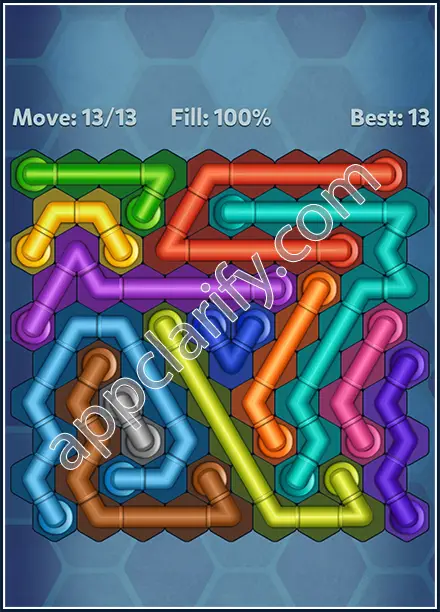 Pipe Lines: Hexa Rainbow Level 15 Solution