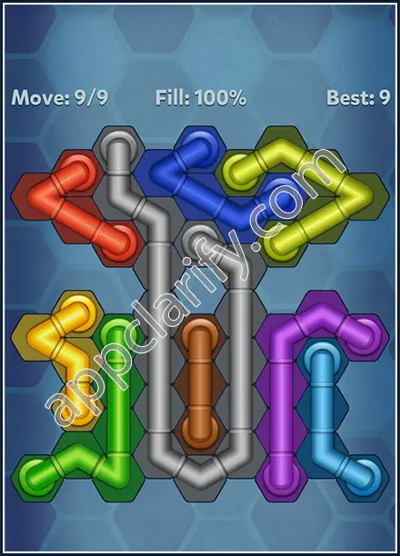 Pipe Lines: Hexa Rainbow Level 176 Solution