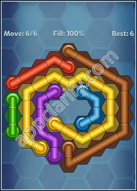 Pipe Lines: Hexa Rainbow Level 22 Solution