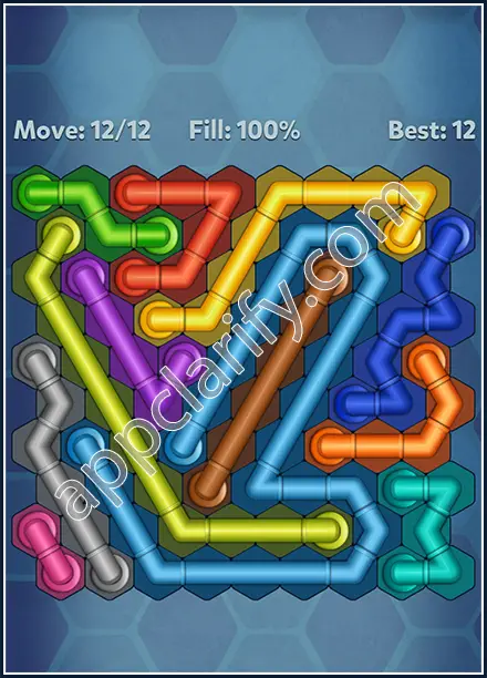 Pipe Lines: Hexa Rainbow Level 27 Solution