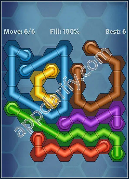 Pipe Lines: Hexa Rainbow Level 28 Solution