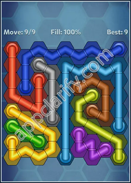 Pipe Lines: Hexa Rainbow Level 34 Solution