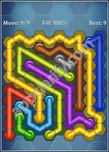 Pipe Lines: Hexa Rainbow Level 37 Solution